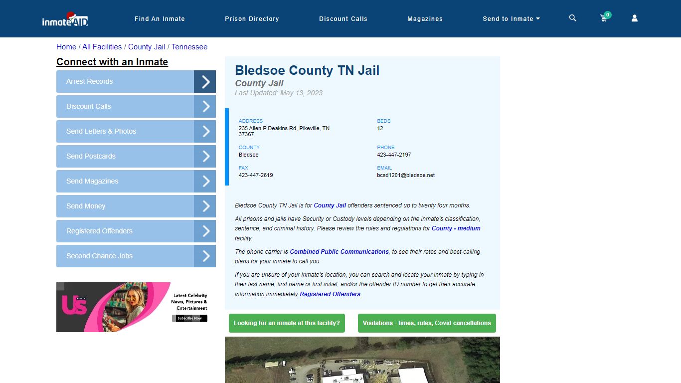 Bledsoe County TN Jail - Inmate Locator - Pikeville, TN