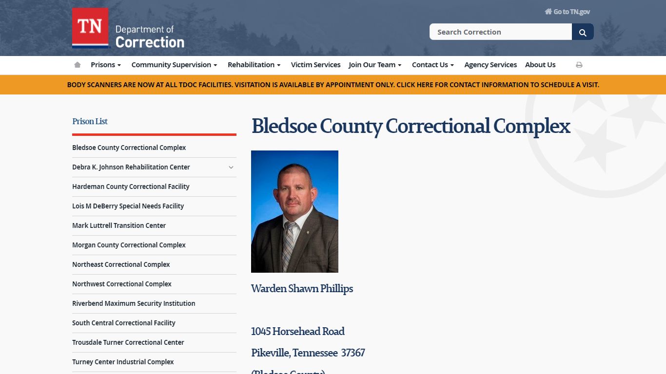 Bledsoe County Correctional Complex - TN.gov
