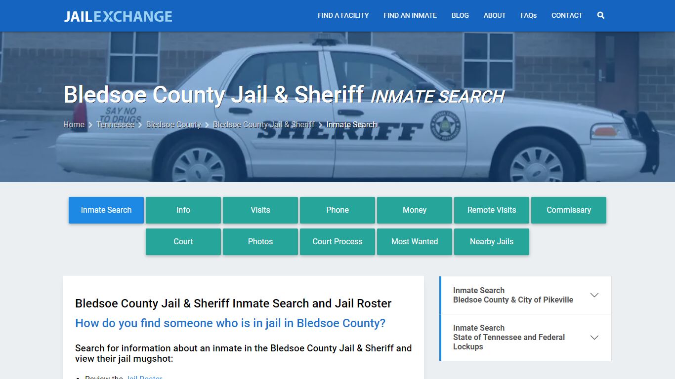 Bledsoe County Jail & Sheriff Inmate Search - Jail Exchange